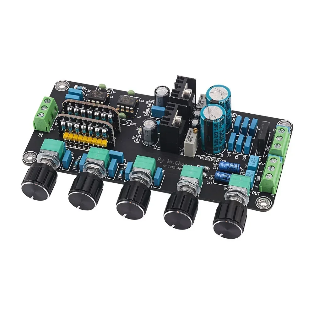 

US.EU Pre-amplifier Tone Board UPC4570C OP AMP Stereo Preamplifier Volume Tone Control Super OPA2604 AD827JN With LM317+LM337