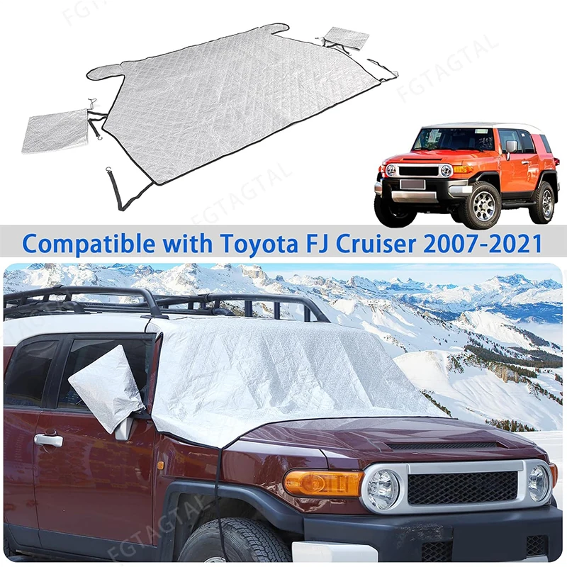 Juste de pare-brise de voiture pour Toyota FJ Cruiser, pare-soleil anti-neige, anti-gel, contrôle de la glace, protection contre la neige, hiver, 2007-2021