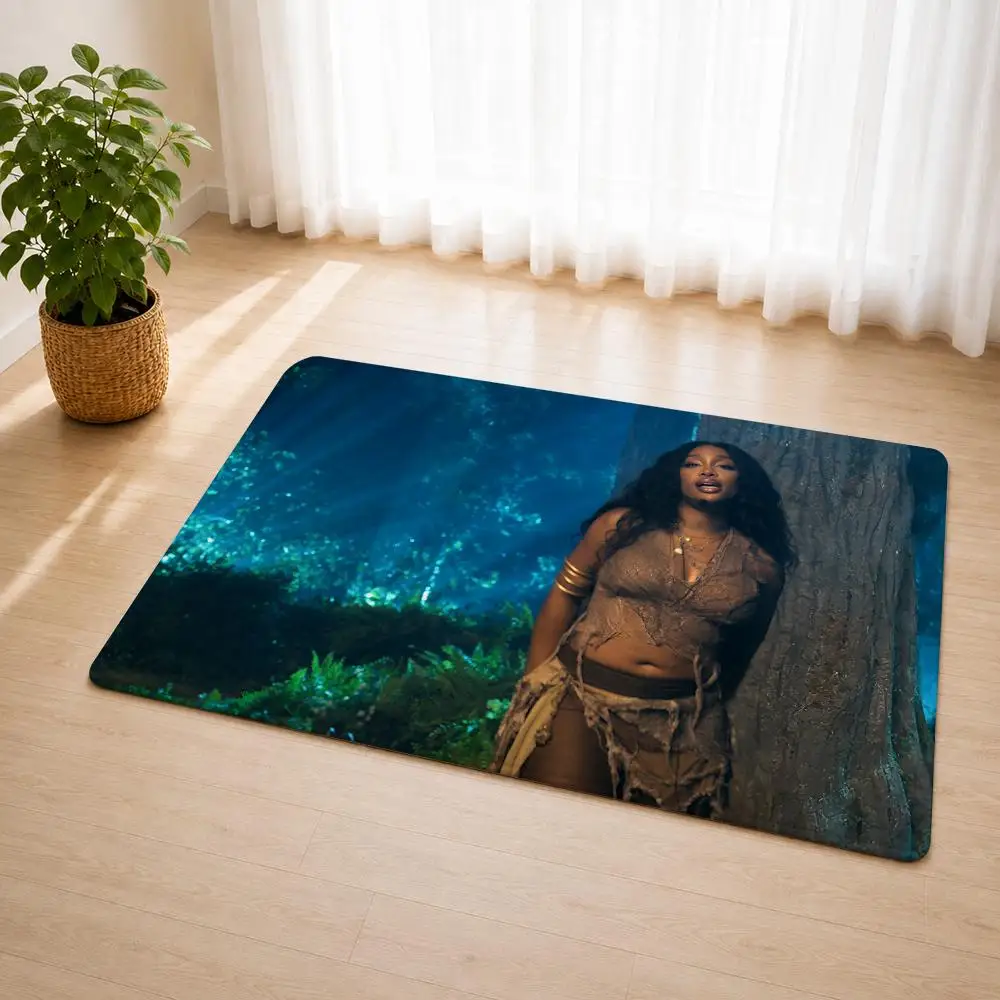 SOS L-Lana SZA Ctrl Snooze Soul Floor Mat Flannel Rug Soft Non Slip Door Mat For Bathroom Bedroom Kitchen Living Room Home Decor