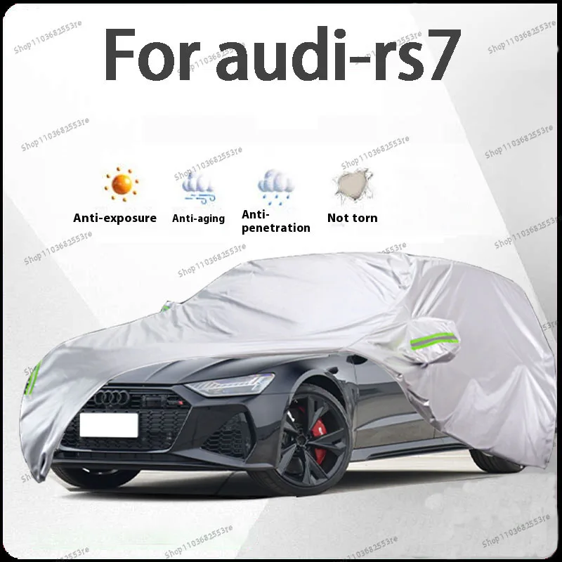 

For Audi RS7 Fit Car Cover Waterproof Dustproof Sunshade (UV) Snowproof Silve Full Cover with All-Day Protection