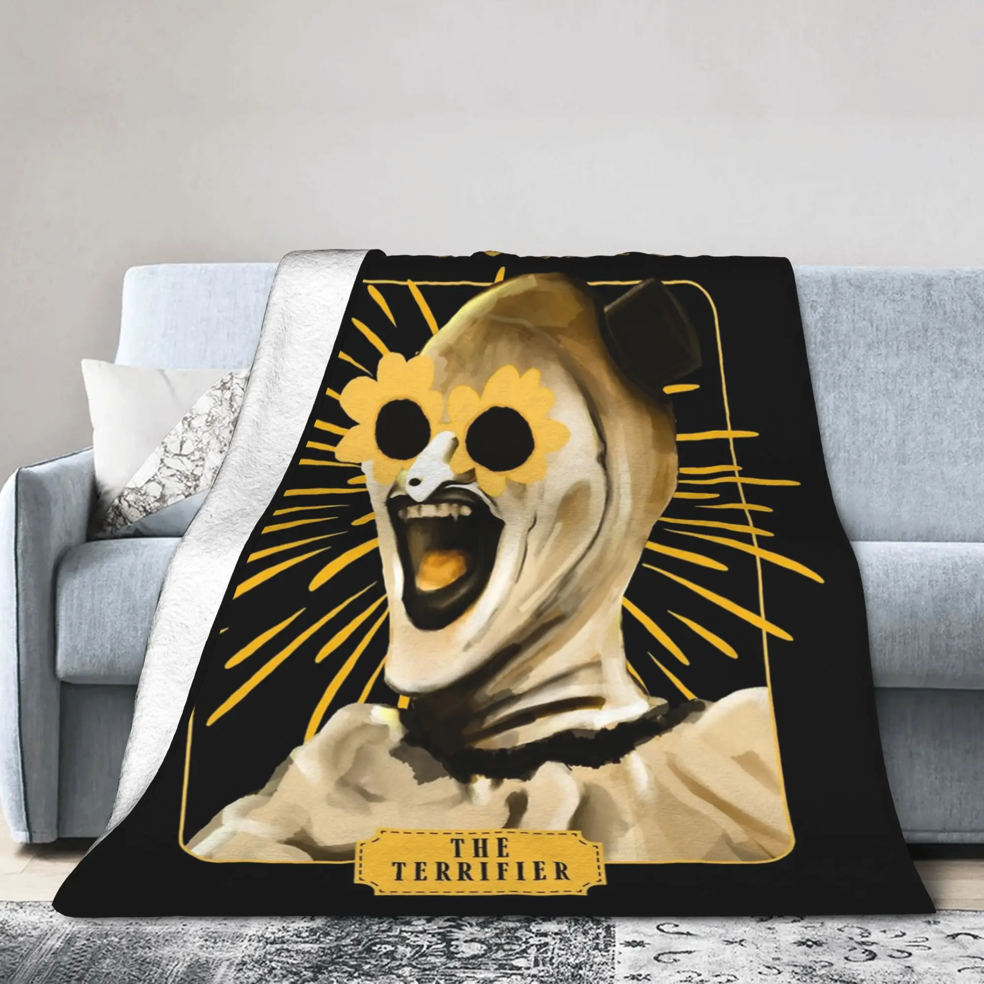 Stay Positive with Art the Clown Terrifier Blankets Velvet Decoration   Multifunction Warm Throw Blanket for Bedding Car Quilt