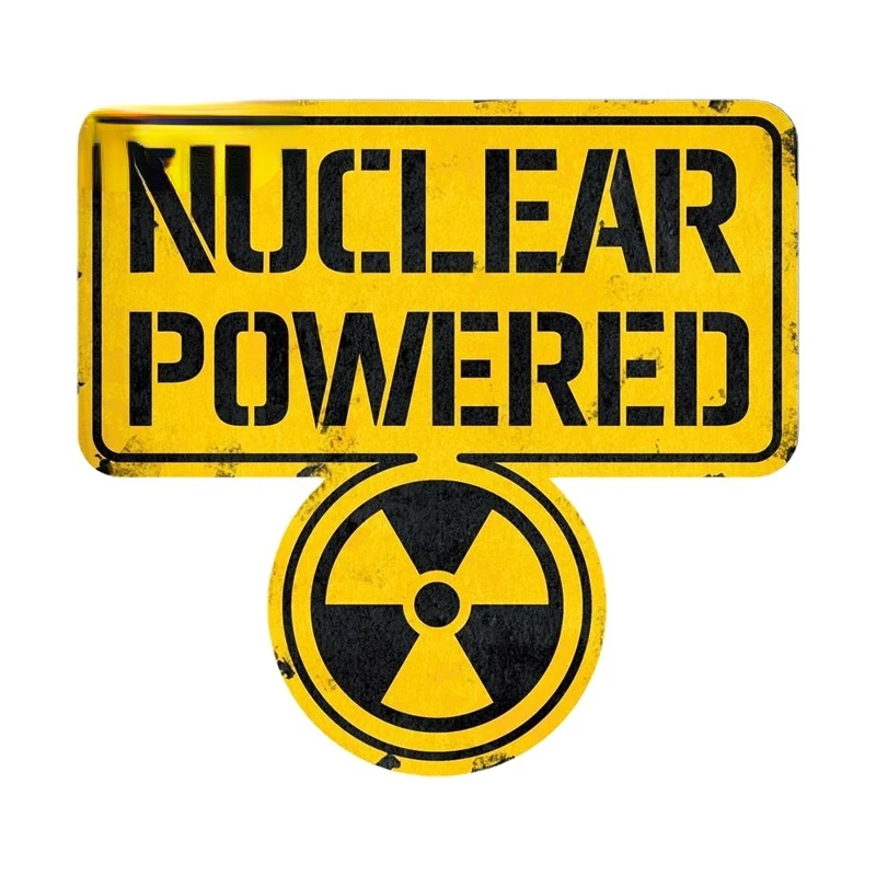 Stiker Mobil 13X4.3Cm Stiker Kreativitas Stiker Grafiti Sederhana Bertenaga Nuklir Pelindung Pintu Dekorasi Laptop AC