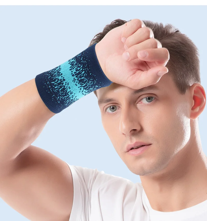 1Pc Sport Armband Laufende Basketball Tennis Handgelenk Brace Gym Fitness Handgelenk Wachen Atmungsaktiv Schweiß Absorbieren Handgelenk Unterstützung – Detail 3