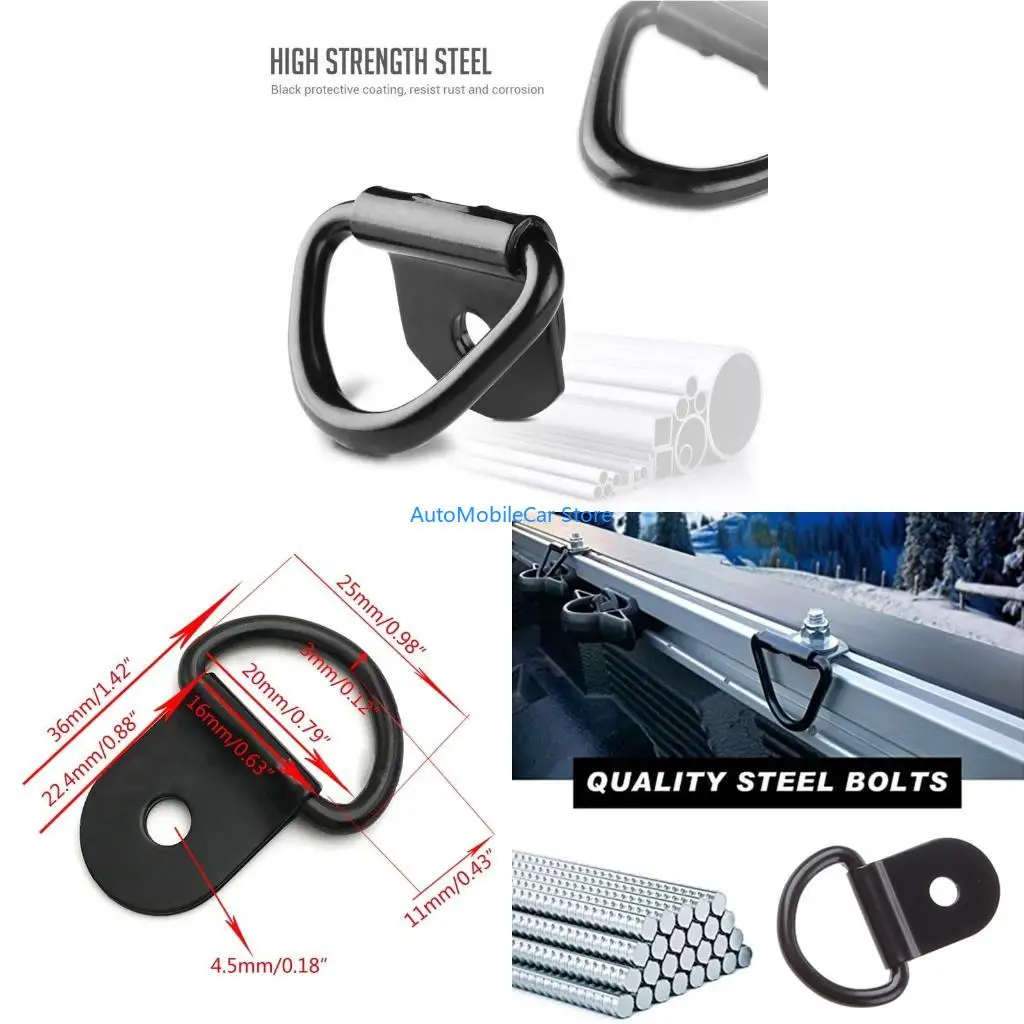 G8TE 20Pcs D Pull Hook TieDown Ring Cargo Fixed Buckle for Truck Trailer