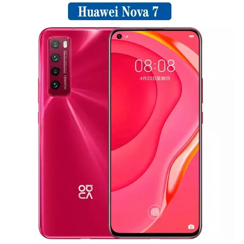 Huawei Nova7 5G Smartphone Android Screen 6.53 inches 2400x1080px 4000mAh CPU Hisilicon Kirin 985 Nano SIM Used Phone