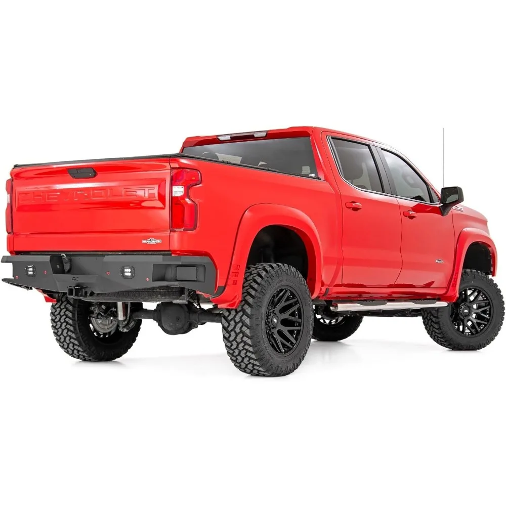 خطوات نيرف بيضاوية من الفولاذ المقاوم للصدأ لسيارة تشيفي سيلفرادو وجي إم سي سييرا 1500/2500HD/3500HD (2019-2025) كابينة دائرية - قضبان على طراز OEM مع