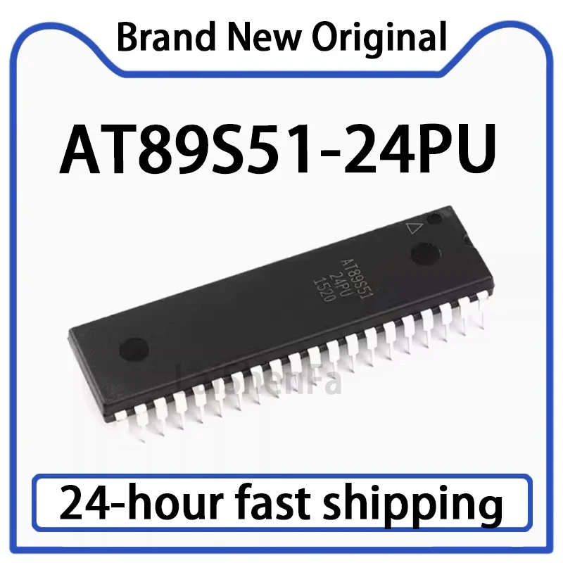 1-10PCS AT89S51-24PU Microcontrolador Flash de 8 bits com DIP-40 em estoque