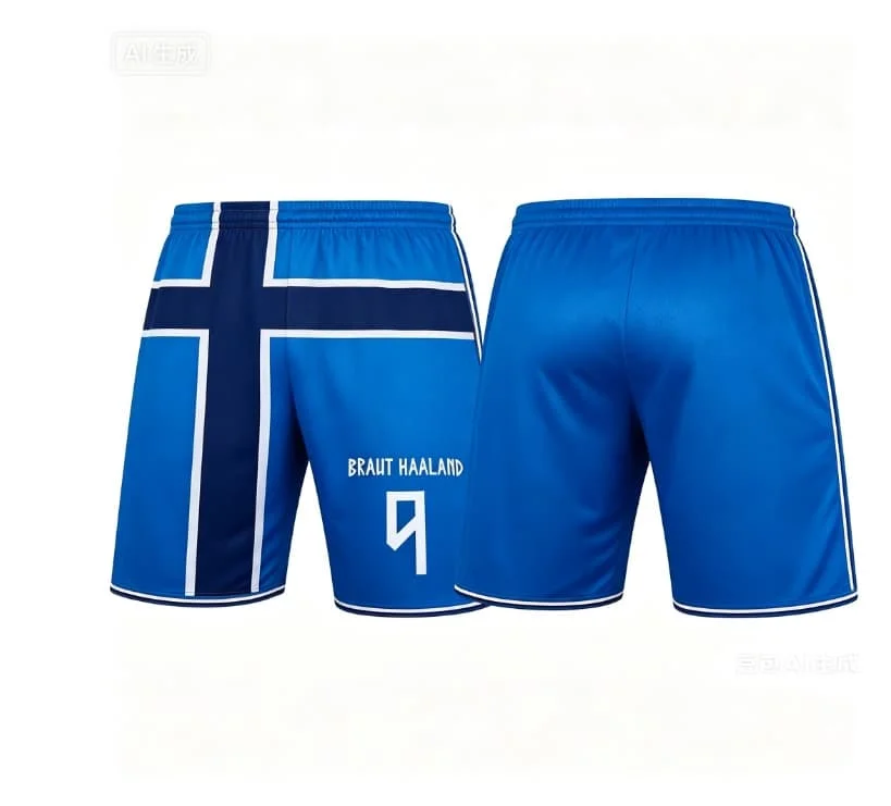2026 Sommer Norwegen HAALAND 9 Fußballshorts Herren 5 Zoll Trainingsshorts Sportshorts Schnelltrocknende Fußballhosen Herren Sportbekleidung Oberteile – Detail 5