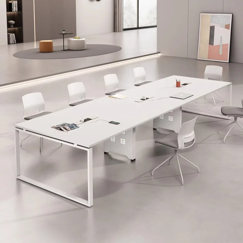 

Table and chair combination simple modern small meeting room reception desk workbench