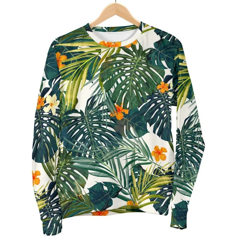 New Funny Sweatshirt  3d Printed Plant Flower Sweatshirts Men For Women Pullovers Unisex Tops Long Sleeve O Neck Male Sweaters