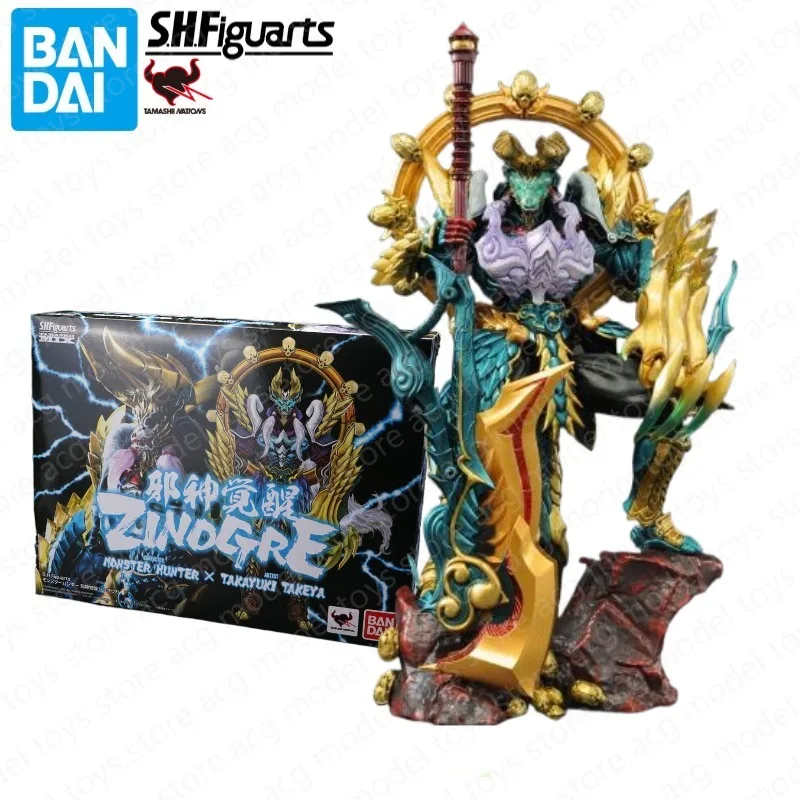 Original Bandai S.H.Figuarts SHF MH Monster hunter demon arousal Jinouga MIX Action Figure Toys Collection Model Gift