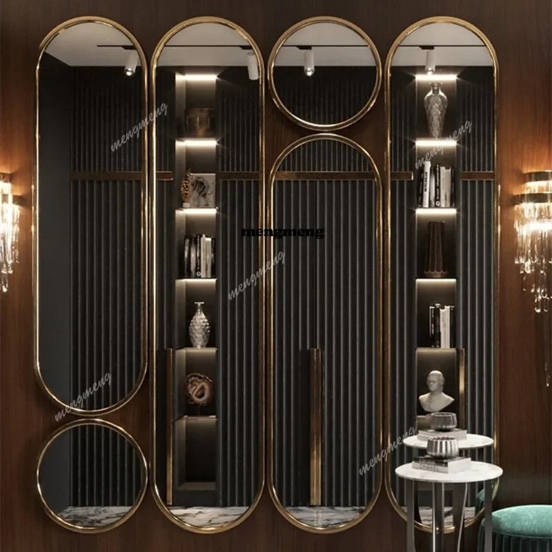 M138Light luxury special-shaped mirror wall-mounted household entrance door full-length mirror wall-mounted art decorative mirro