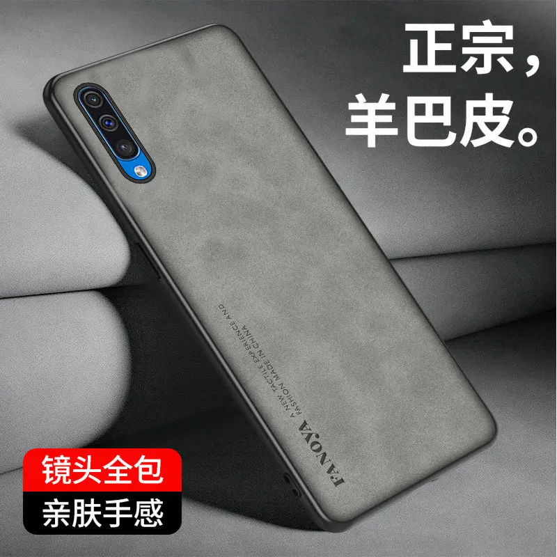

For Samsung Galaxy A50 A505F Case Shockproof PU Leather Skin Hard Back Cover Matte Case Silicone Bumper for Samsung A50 A505FN