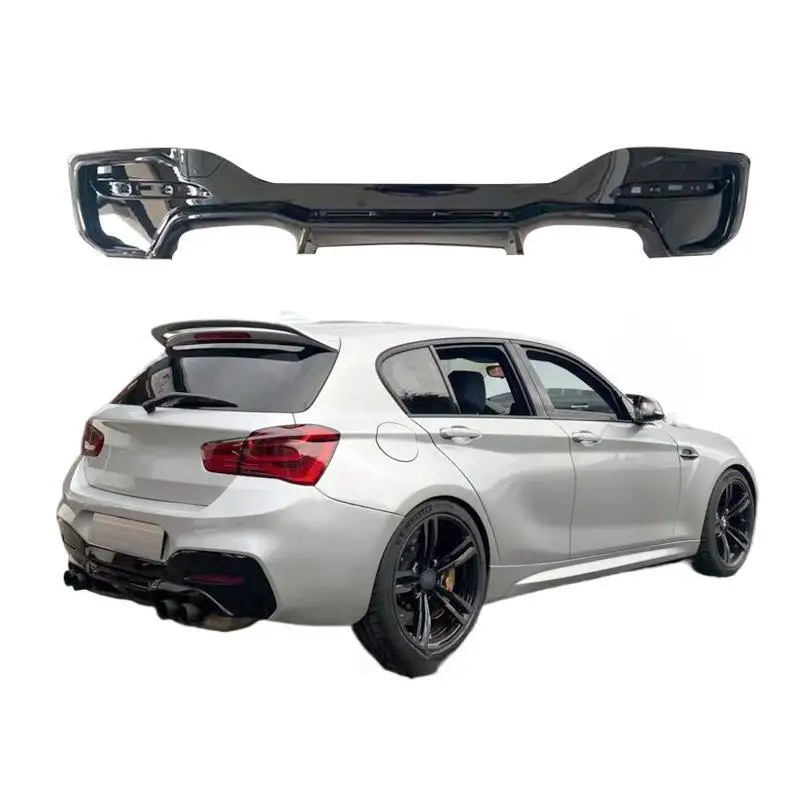 Suitable for BMW 1 Series Late Model M2c Rear Lip F20 Modified M2c Style Rear Lip Sports Style Four Outlet Rear Spoiler Surround