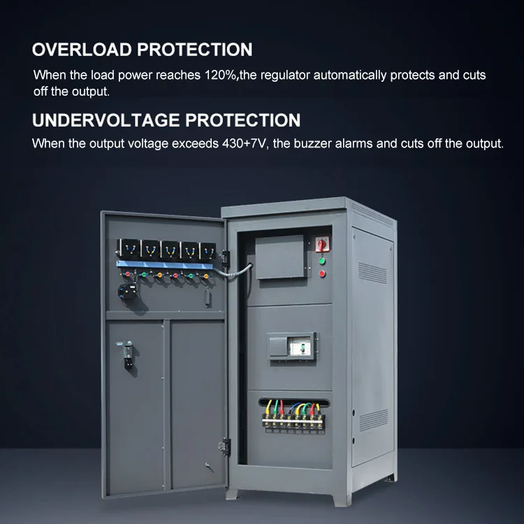 Commercial automatic three-phase servo regulator is used for AC 380V industrial use