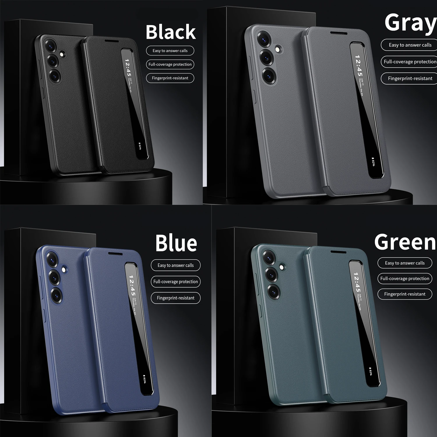 S26 S25Ultra S25FE S24 S23 S22 Plus A16 A17 A55 A56 Smart Window Case, For Samsung Galaxy Wake Up/Sleep, Phone Case Full Cover