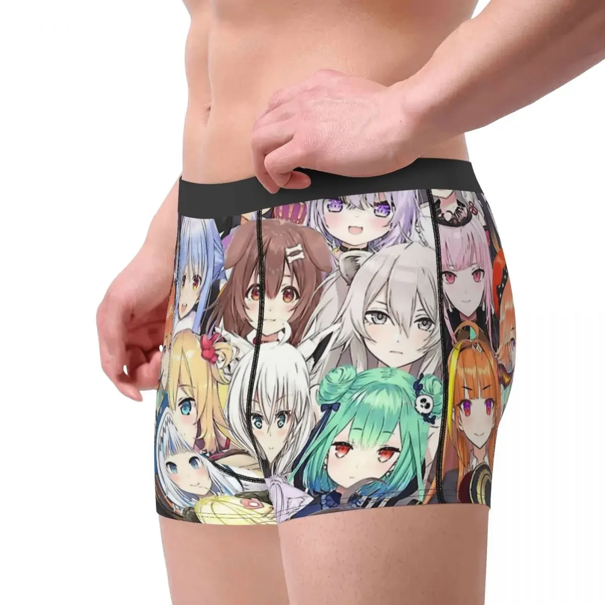 Hololive Members Vtuber Group Portrait Underpants Cotton Panties Man Underwear Comfortable Shorts Boxer Briefs