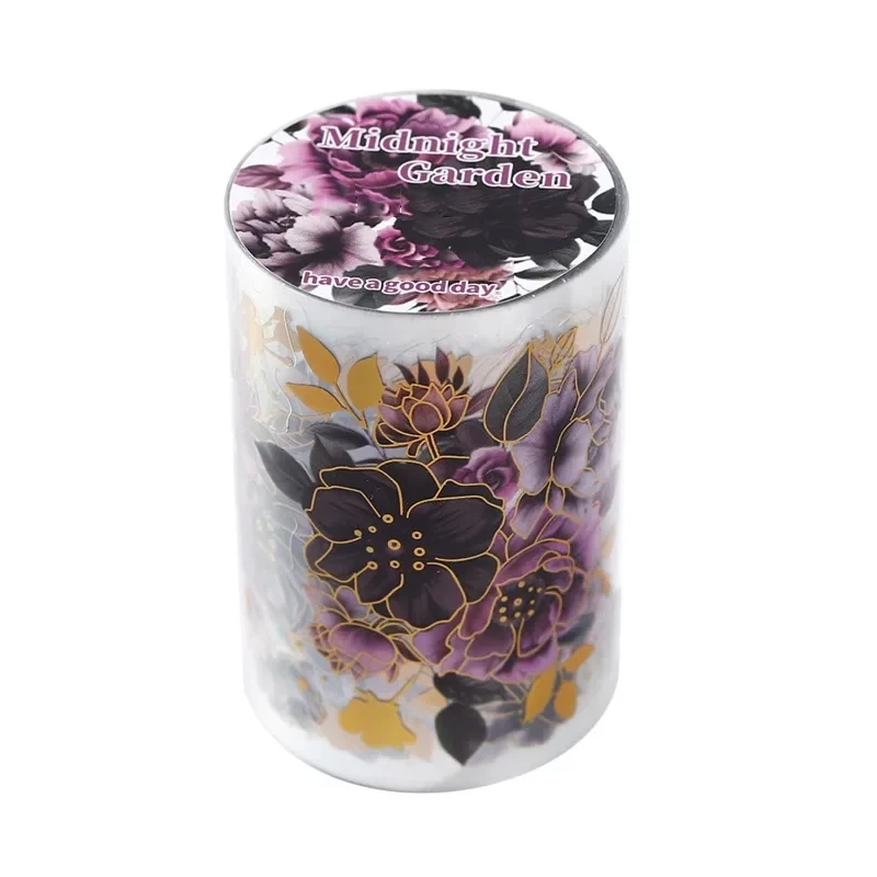 1 ロール 2 メートル園芸植物用品元帳 DIY 材料循環ステッカー接着剤ステッカースクラップブック 60 ミリメートル * 2 メートルテープペットミッドナイト