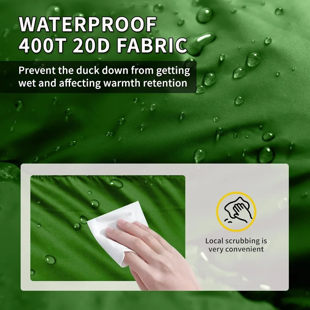 Ultralight Adult Backpacking Sleeping Bag 620 Fill Power, Ideal for Hiking, Camping, with Compact Storage Bag