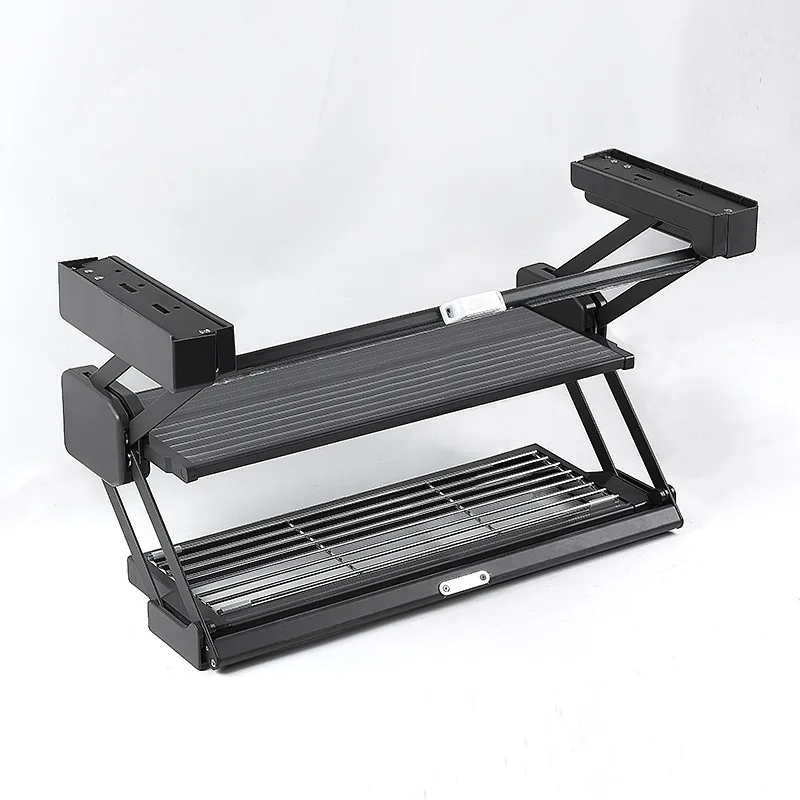 

Kitchen Cabinet Storage Dishes Aluminum Alloy Seasoning Bottle Shelf