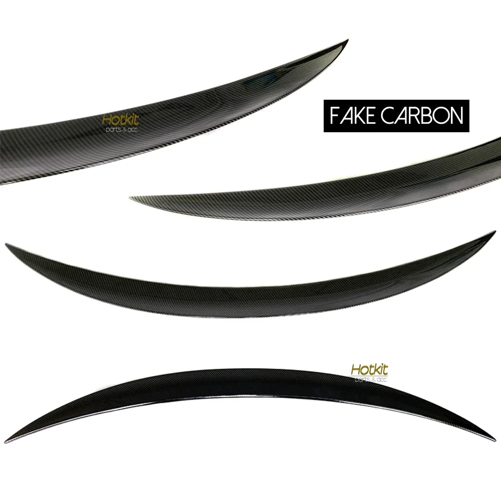 Gloss Black & Carbon-Printing ABS Rear Deck Spoiler Car Wing for BMW 1 Series 2-Door Coupe Convertible E82 E88 1M 2006 - 2013