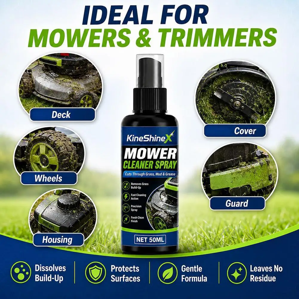 Lawn Mower Cleaner Spray Fast Acting Heavy Duty Degreaser Cleaner for Lawn Mower Deck Removes Grass Build-Up,Mud,Oil & Grease