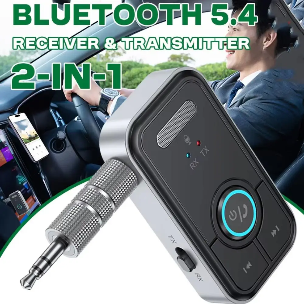2 in 1 Bluetooth 5.3 Receiver Transmitter 3.5mm AUX Mini Bluetooth Wireless Adapter Wireless I-WAVE Audio Transmitter Receiver