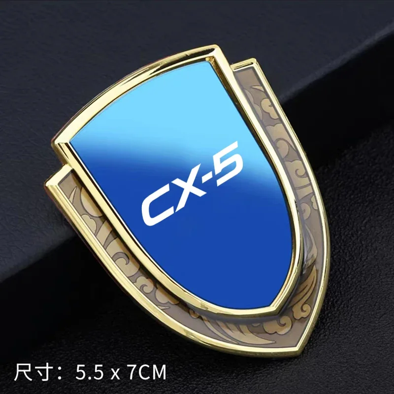 

3D Shield Shape Metal Car Emblem Badge Exterior Decoration For Mazda CX-5, CX-30, Mazda 3