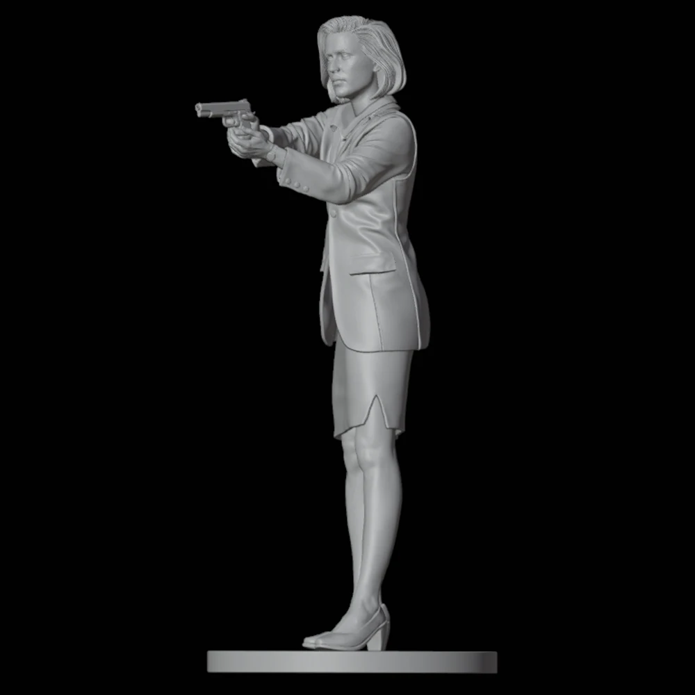 

1/24 Beautiful Detective Lady Resin Figurine Toy Unpainted GK Doll Unassembled 3D Print Assembly Miniature Reduction Statue Toy