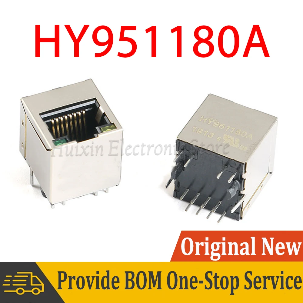 HY951180A HY951180 951180A Network transformer rj45 Single Port RJ45 100M 8P8C Ethernet Connector 100 Base-T New and Original