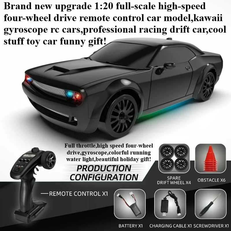Cool Stuff Toy Car Funny Gift-1:20 Full-scale High-speed 4WD Rc Drift Car,Remote Control Car Toy,Gyroscope Rc Cars,Toys for Kids