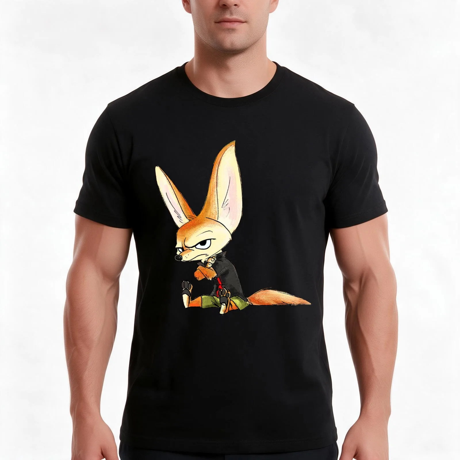 Finnick T-Shirt, Summer Casual Cotton Tee, Oversized Streetwear Tops, Vintage Graphic Print, Loose Fit Short Sleeve, 100% Cotton