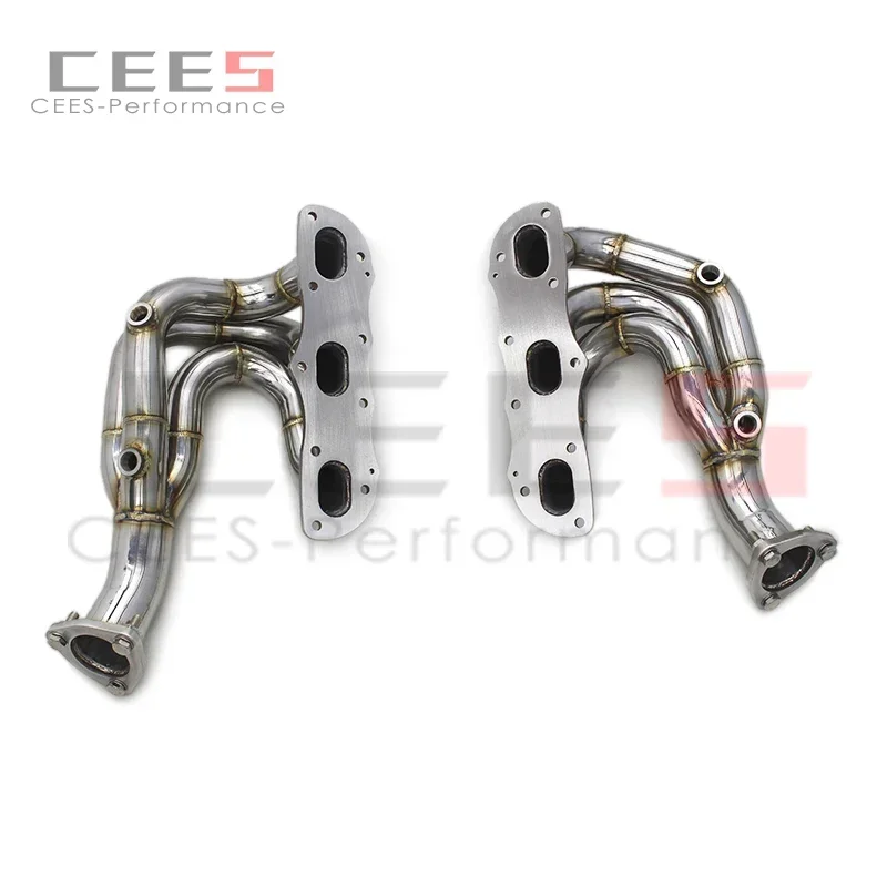 CEES Exhaust Manifold Catalytic Converter Without Catalyst Pipe for Porsche Boxster/Cayman 987/987.2 2008-2012 Stainless Steel