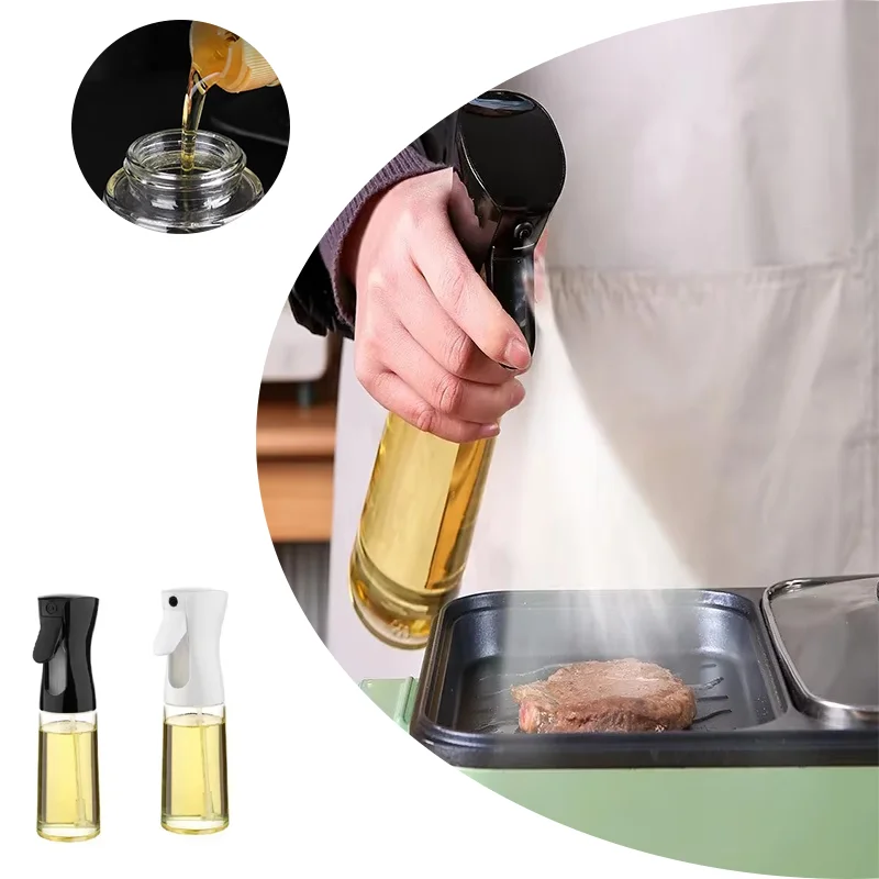 1PC 200ML Spray Bottle Kitchen Household Oil Spray Bottle Food Grade Oil Bottle Spray Atomization Non Hanging Oil Spray Bottle