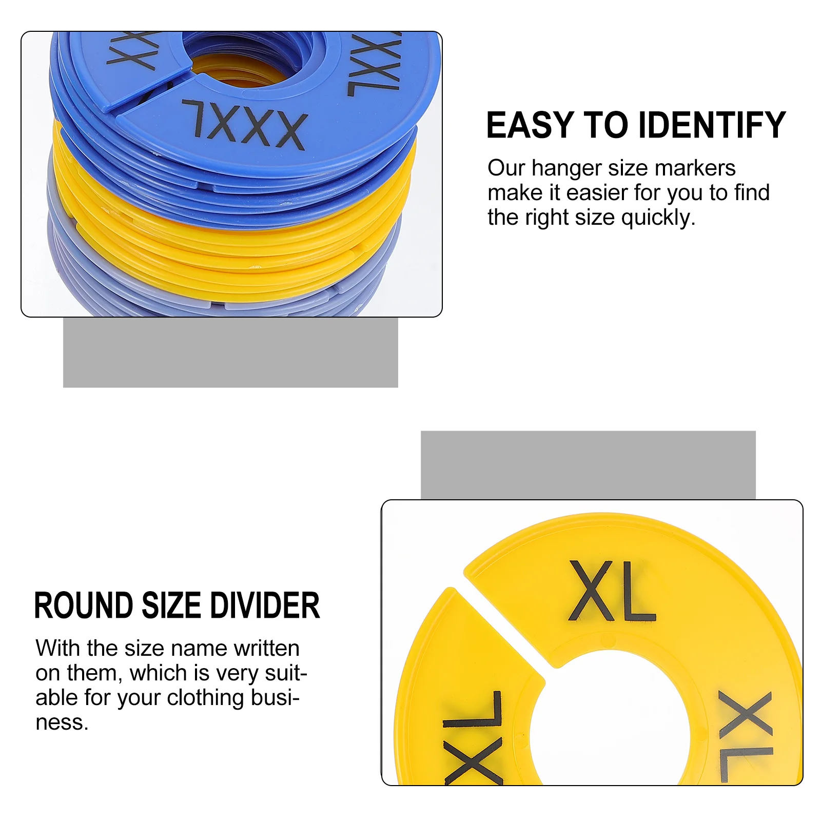 60 قطعة فواصل حجم الملابس البلاستيكية الملابس المنظمون فواصل خزانة مستديرة للمنزل التجزئة استخدام خزانة أدوات التخزين