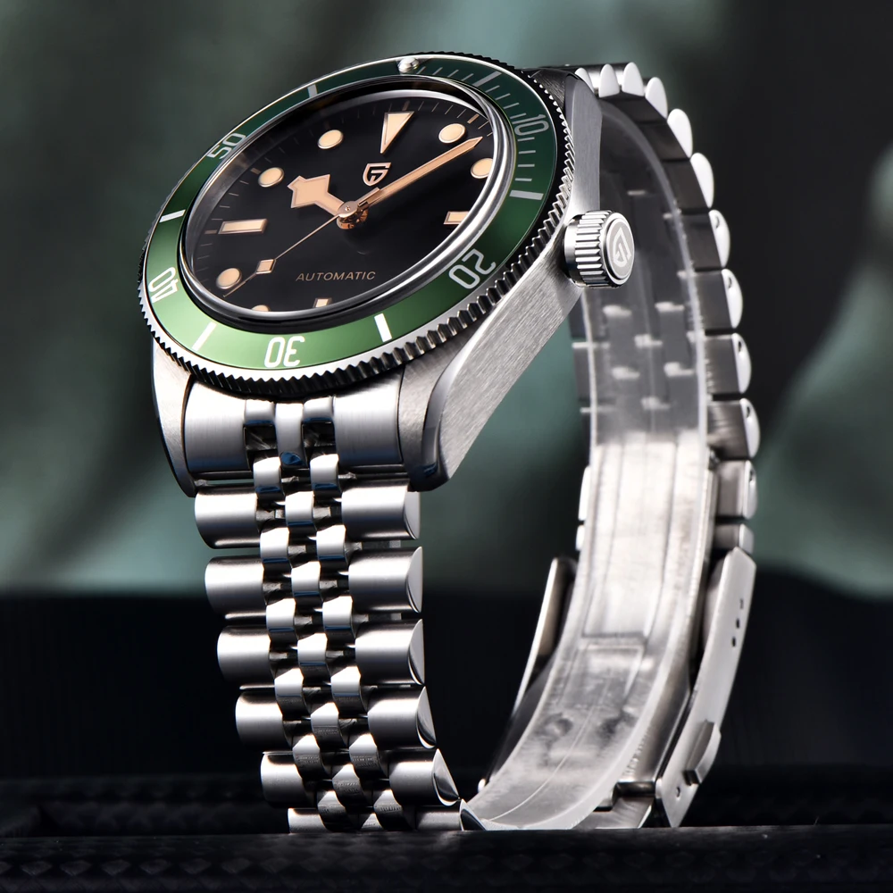 2025 PAGANI تصميم جديد ريترو فاخر ساعة أوتوماتيكية للرجال خمسة صف سلسلة الفولاذ المقاوم للصدأ ساعة معصم ميكانيكية للرجال NH35A Movt #3