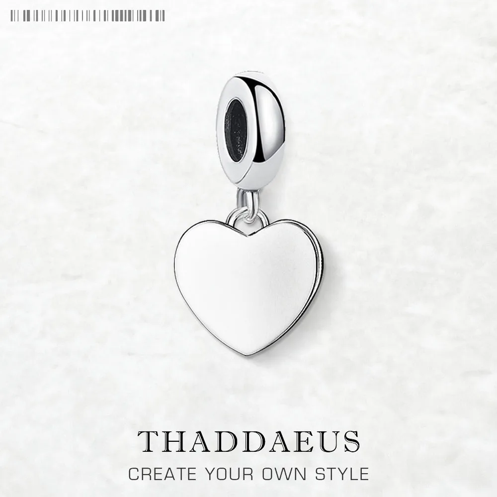 

Dangle Charm Pendant Heart Accessories Women 925 Sterling Silver Romantic Love Gift Fine Jewelry