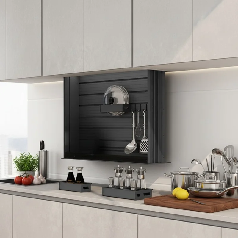 

Kitchen aluminum alloy hanging cabinet electric lifting basket intelligent induction storage basket lifting mechanism