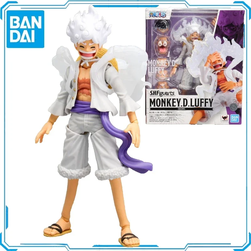 En Stock Original Bandai SHF One Piece Monkey D. Luffy figura de acción juguete de animación regalo modelo coleccionista Hobby Anime genuino