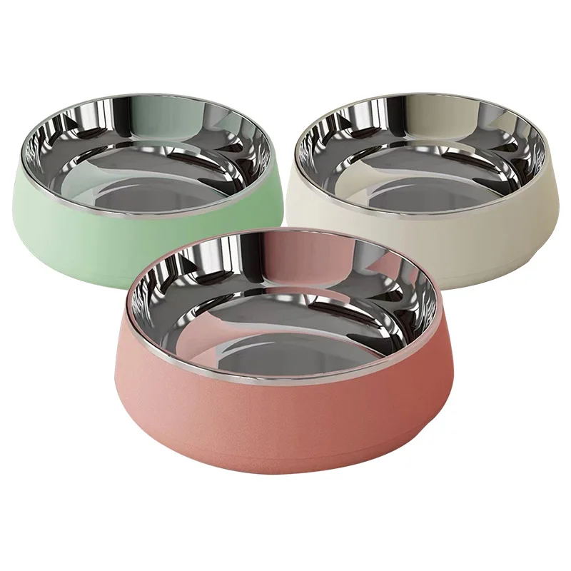 

304 Food Grade Stainless Steel Pet Bowls Potty Bowls Large Caliber Cat and Dog Pet Food Utensils Wholesale