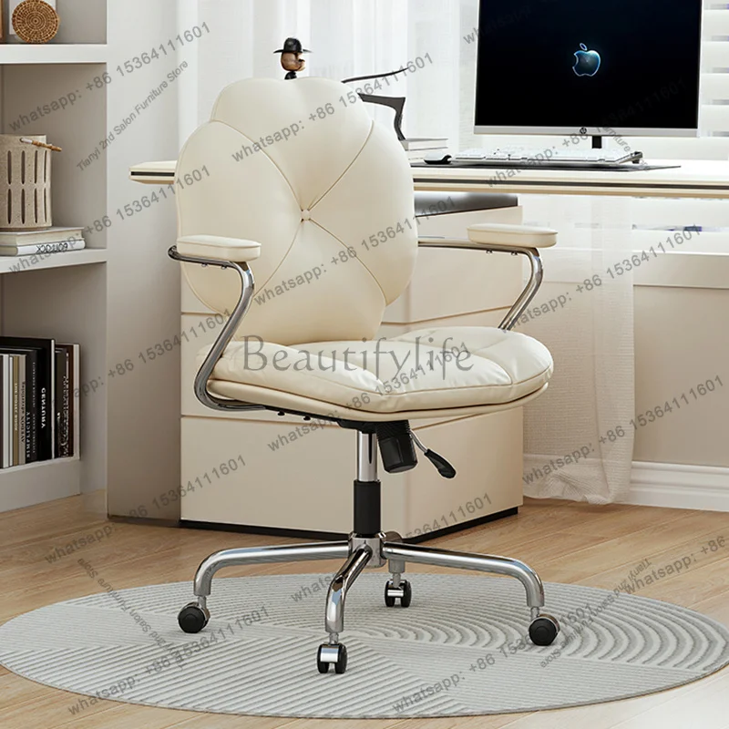 Factory Direct Sales Comfortable Sedentary Office Chair Ergonomics Computer Backrest Rotate Lift Bedroom Desk Study Office Chair