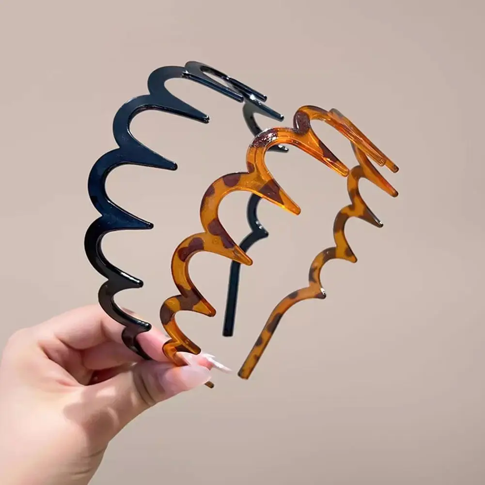 موجة الشعر هوب مسننة عقال رقيق عالية الجمجمة المضادة للانزلاق غسل الوجه مشبك شعر الحلو موضة إكسسوارات الشعر