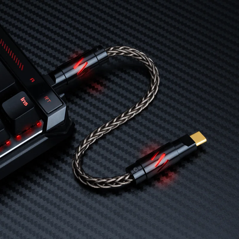 Huahuo 25cm Rgb Short Cable Full 8k Aviator Cable Usb-c/c-c For Magnetic Mechanical Switch Keyboard Gaming Keyboard Short Cord