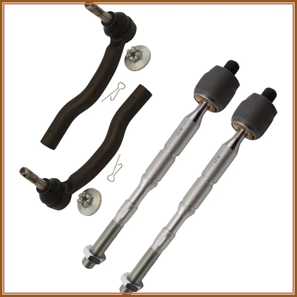 

4-Piece Inner Outer Tie Rod Set Compatible with Lexus CT200h Toyota Prius Models 2010-2017