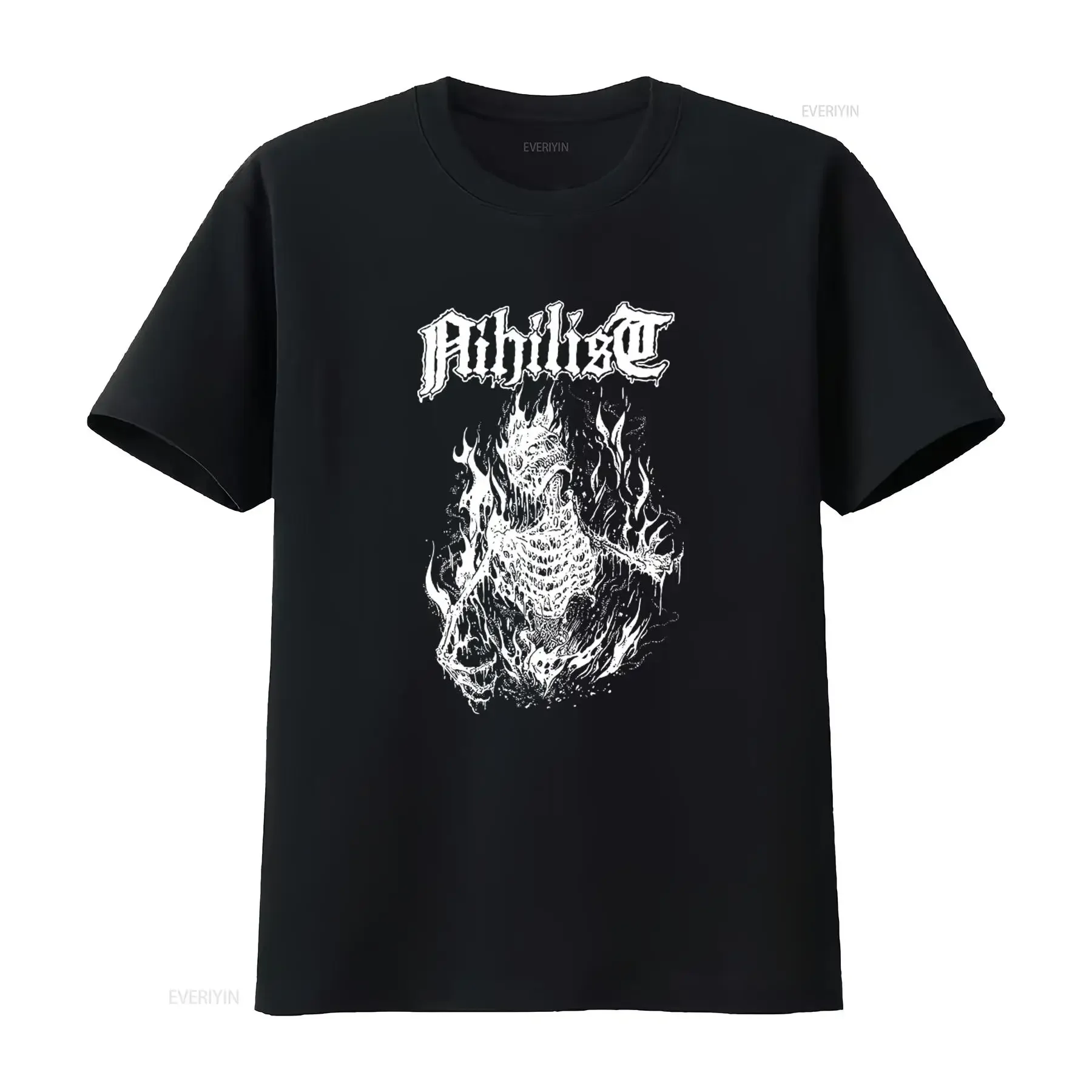 Nihilist Death Metal Band T Shirt Size L Obituary Cannibal Corpse Entombed Rock Music Fan vintage Washed Versatile Comfortable