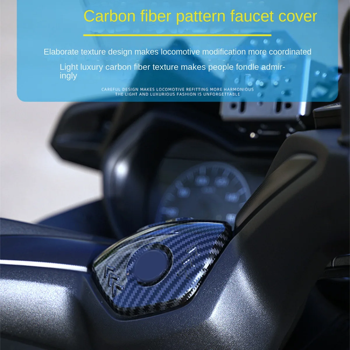 WF-Carbon Fiber Headstock Cover Motorcycle Scooter Accessories For X-MAX XMAX 250 300 400 XMAX250