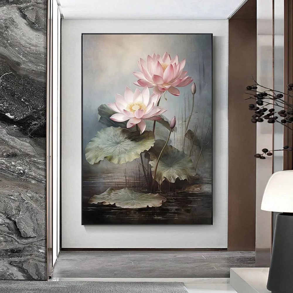 

Water Lily Fine Art Still Life Posters And Prints Lotus Flower Home Decor Floral Landscape Canvas Wall Painting For Living Room