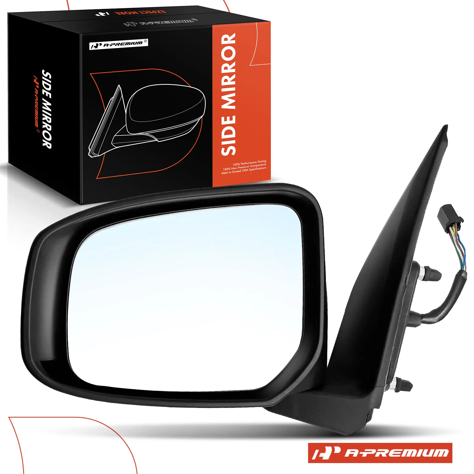 A-Premium Driver Side Power Door Mirror for Mitsubishi Mirage 2017-2022 Mirage G4 2017-2019 Manual Folding Turn Signal Light