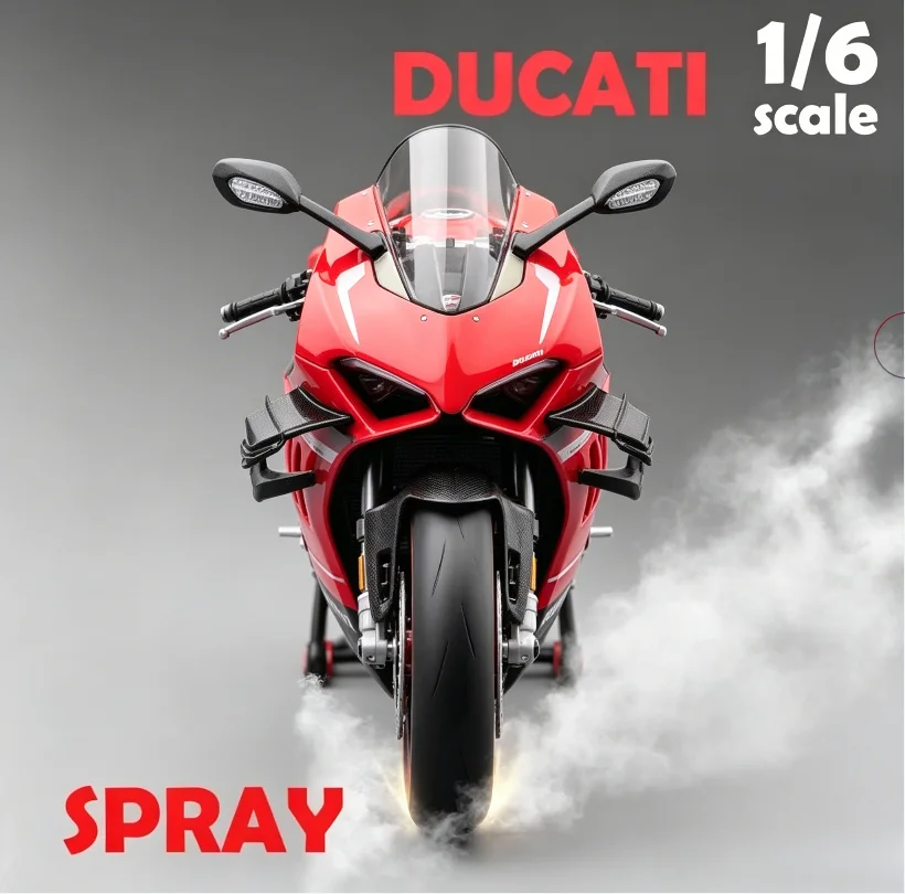 

Масштабная модель 1:6 из литого металла, для мотоцикла Ducati V4, коллекционный сувенир, украшение для дома, подарок, игрушка, модель транспортного средства