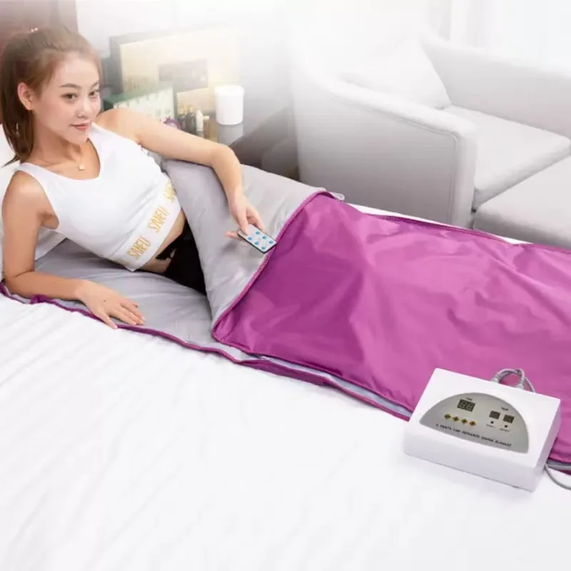 Sauna blanket for detoxification and moisture removal, portable sauna for home relaxation, adjustable temperature